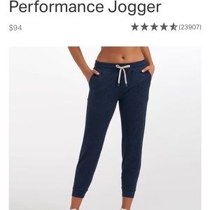 Women’s size Large Vuori joggers in Navy